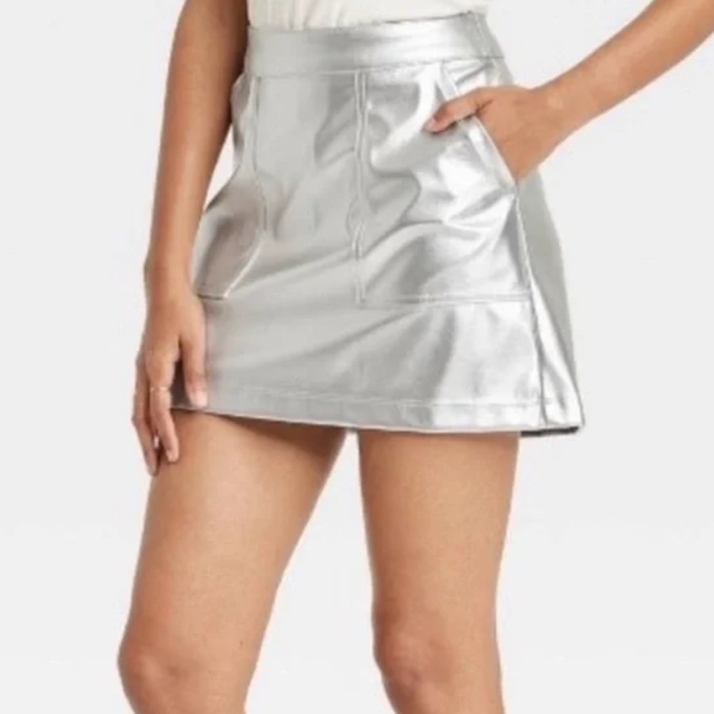 a new day Silver Mini Skirt